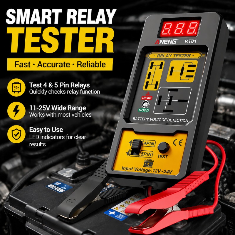 Battery Load Tester - 12V 24V Otomotiv Röle Test Cihazı