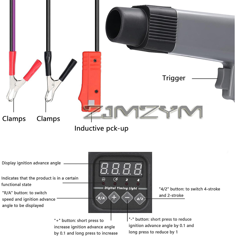 12V Dijital Ekranlı Ateşleme Z - Timing Light Gun incelemesi ve fiyatı