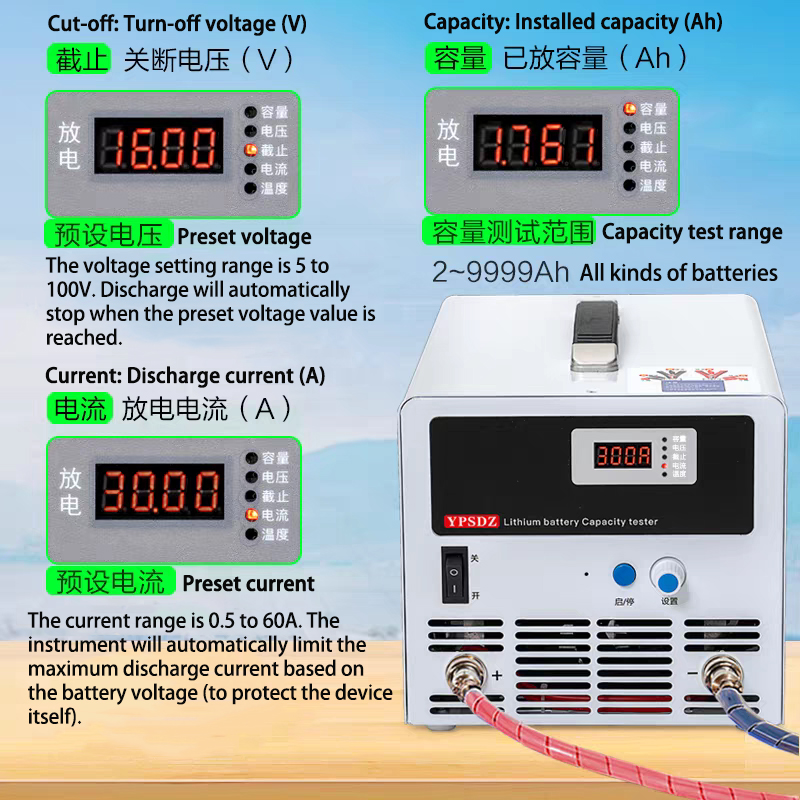 100V 45A lityum pil paketi kap - Battery Load Tester incelemesi ve fiyatı